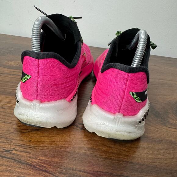 Brooks Hyperion GTS Womens Running Shoes Pink Neon Lime Size 8 Cushion Stability - Picture 3 of 6